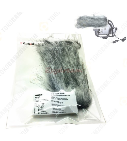 Huanor HN-45 Outdoor Dusty MIC Furry Cover Windscreen Windshield Muff for BOYA BY-VM190